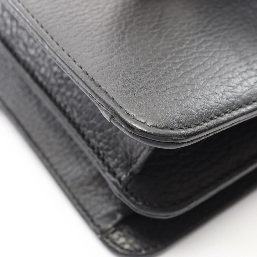 GUCCI Authentic Black Leather Shoulder Bag - Picture 7 of 9